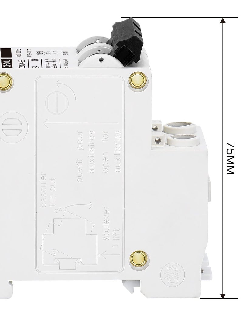 DIHOOL Solar Disconnect Switch, 6 Amp 2 Pole, DIN Rail Mount, Non Polarized, 12V 24V 48V 400V, AC/DC Circuit Breaker, RV Battery Isolator, PV Array MCB, Thermal Magnetic Trip - Image 4